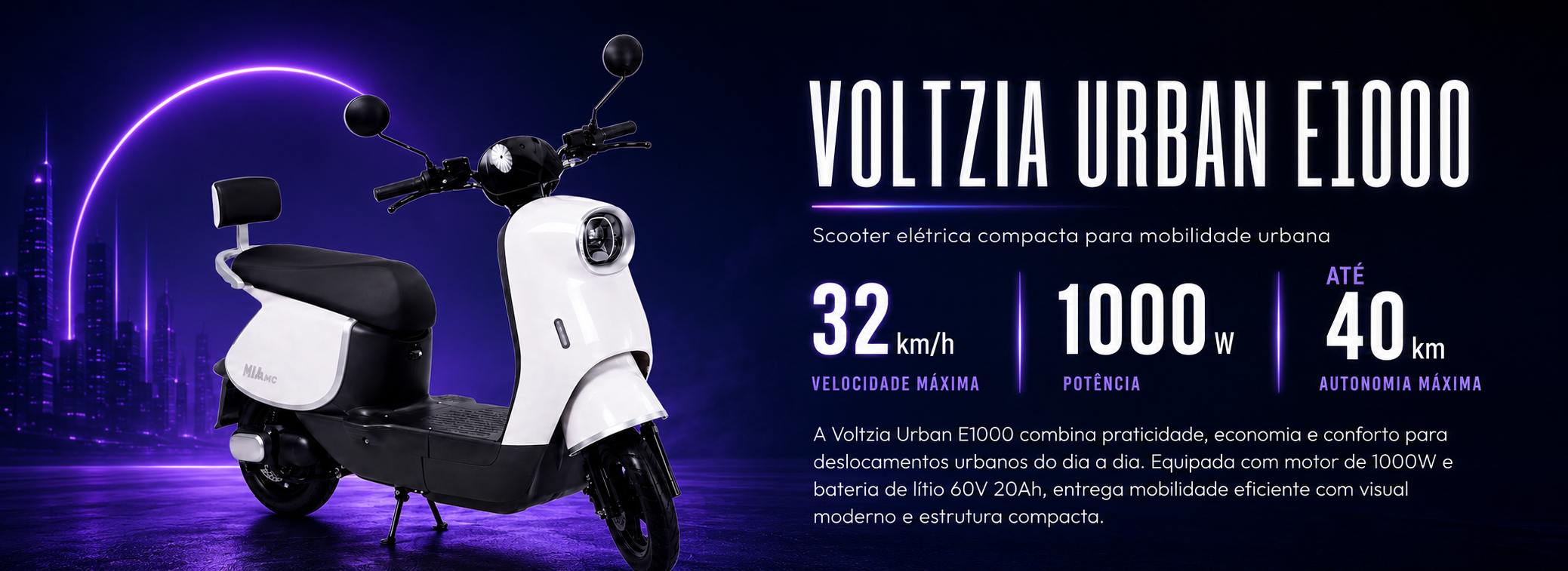 Scooters elétricas — autonomia, economia e agilidade na cidade